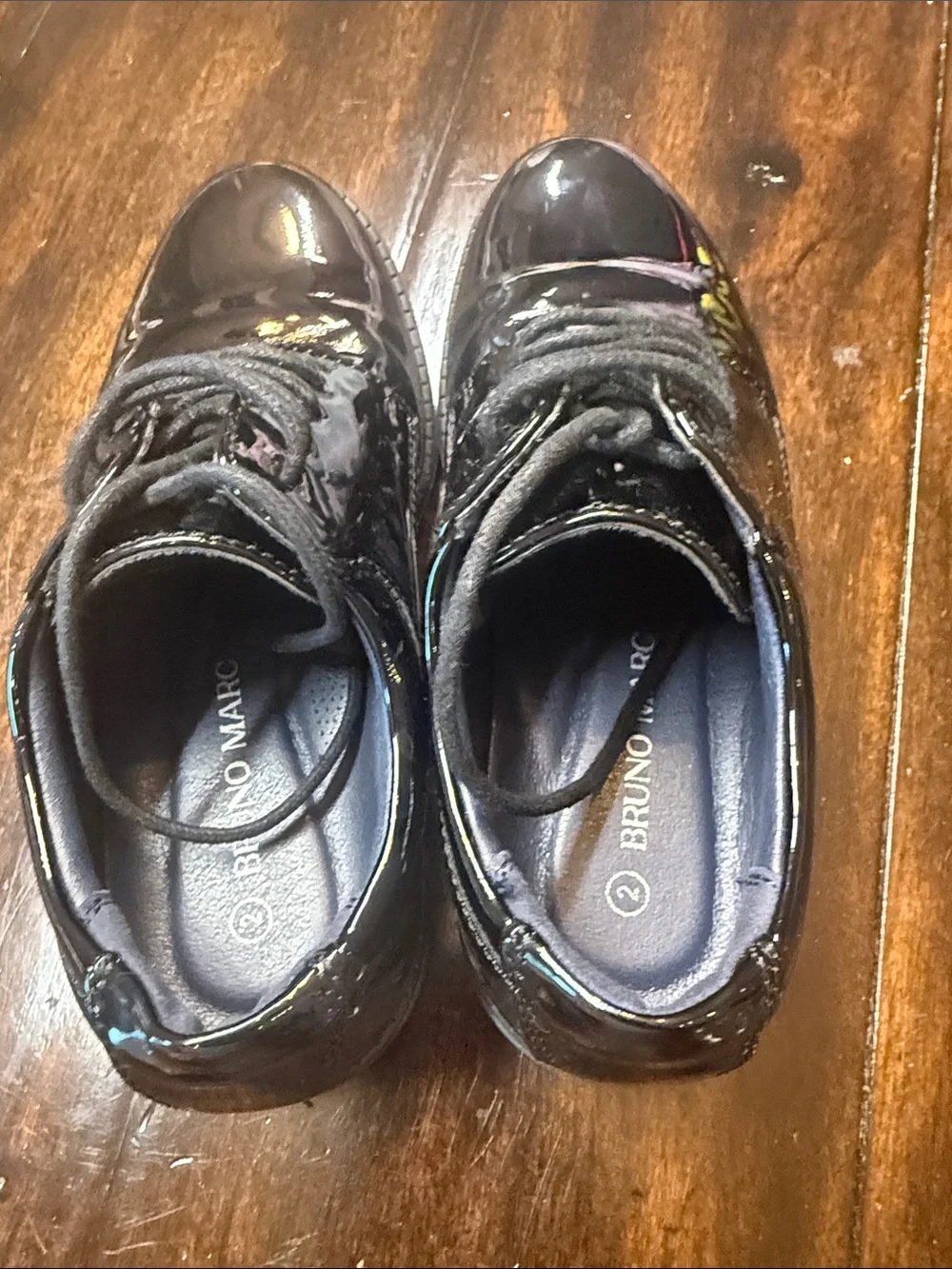 Classic Kids Patent Lace-Up Dress Shoes in Black